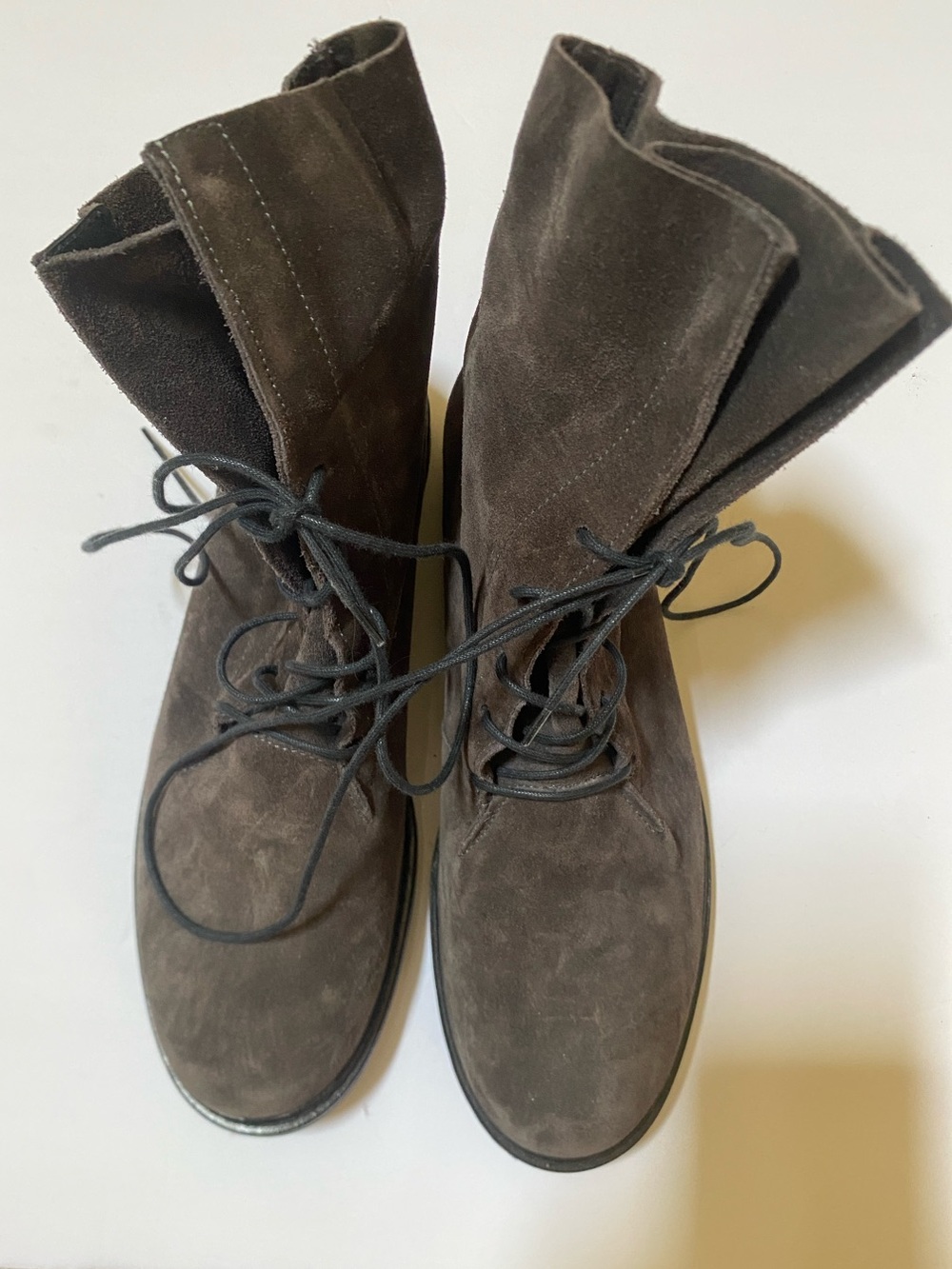 Paul Green Taupe Suede Lace-Up Ankle Boots